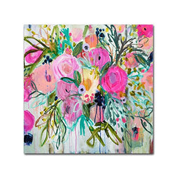Rose Burst by Carrie Schmitt, 24x24-Inch Canvas Wall Art