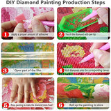 Diamond Painting Kits for Adults Diamond 5d Crystal Leisure Arts Kits Baby Girl Rhinestone Embroidery Cross Stitch Kits Supply Arts Craft Canvas Wall Decor Stickers Home Decor 30x45cm