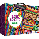 Arts and Crafts Vault - 1000+ Piece Craft Kit Library in a Box for Kids Ages 4 5 6 7 8 9 10 11 & 12 Year Old Girls & Boys - Crafting Supply Set Kits - Gift Ideas for Preschool Kids Project Activity