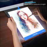 A4 LED Light Box SIKIWIND Ultra-Thin Portable Tracing Light Box with USB Power Cable for 5D DIY Diamond Painting - Sketching - Artists Drawing and Animation etc Dimmable Brightness