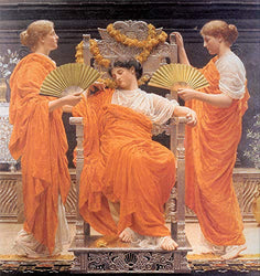 Albert Joseph Moore, A.R.W.S. Midsummer 1887 Russell-Cotes Art Gallery and Museum 30" x 28" Fine Art Giclee Canvas Print (Unframed) Reproduction