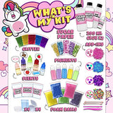 Slime Kit for Girls - All-Inclusive UNICORN Slime Making Kit - PLUS Slime Supplies Kit [57 Pieces Set] - DIY Slime Kit Makes Unicorn Slime, Cloud, Fluffy, Clear, Floam - Clear Glue Slime Activator