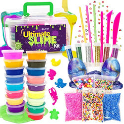 WonderCo Slime Kit with Everything! The Ultimate Slime Kit with Pre-Made Slime for Kids. Dragon Eggs, 18 Colors, Cloud Slime, Unicorn Supplies and Glitter DIY Accessories for Boys and Girls