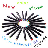 60 Colors Alcohol Dual Tip Art Markers, Permanent Marker Pen Highlighter, Suitable for Beginners Adult Children Coloring Sketching and Card Making, Office Marking, Art Creation, Architecture, Clothing