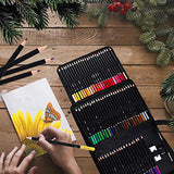 76 Colored Pencils & Sketchbook Drawing Kit, Artist Coloring Supplies for Adults Kids Beginner -Sketching Blending丨Soft Oil Base Core, H & B Professional Coloured Set with Case Sharpener Art Paper