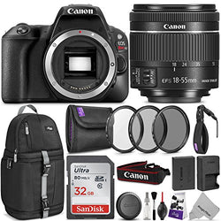Canon EOS Rebel SL2 DSLR Camera with 18-55mm Lens w/Advanced Photo and Travel Bundle,Black