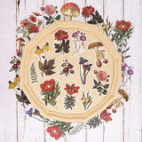 Knaid Vintage Flower Large Sticker Set (60 Pieces) Decorative Botanical Washi Stickers for Scrapbooking, DIY Art Crafts, Album, Bullet Journaling, Junk Journal Ephemera, Planners, Laptop and Calendars