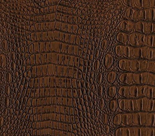Vinyl Crocodile Crock Fake Leather Upholstery 54" Wide Sold By The Yard (TOPAZ)