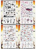 1500+ Halloween Nail Stickers Decals, TOROKOM Self-Adhesive DIY Nail Art Stickers 3D Nail Design Decals for Halloween Party, Pumpkin/Witch/Bat/Ghost/Skull Halloween Nail Decorations