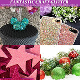 HEMOER Holographic Chunky Glitter, 12 Colors Chunky Glitter Sparkle Sequins, Cosmetic Craft Glitter Set for Epoxy Resin, Body, Face, Nail, Slime, Wedding Festival Party Decoration - 0.42oz Each Bottle