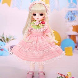 SD BJD Doll 12 Ball Jointed Doll DIY Toys with Full Set Clothes Shoes Wig Makeup Best Gift for Girls,Blueeyeball