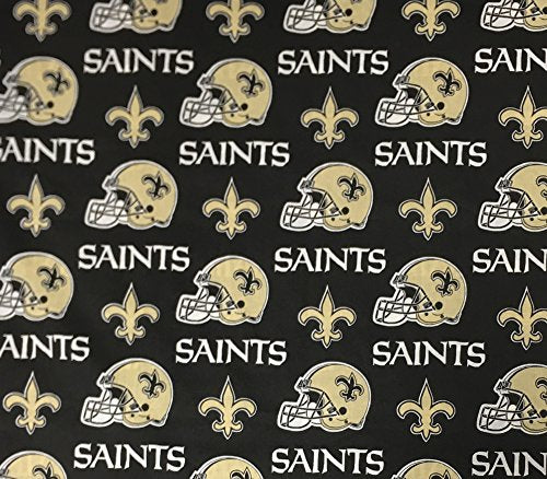 100% Cotton Quilt Prints - 11 New Orleans Saints Logo Fabrics/60 Wide/Sold by the yard