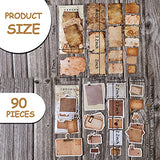 90 Pieces/ 2 Sets Vintage Scrapbook Paper Stickers Classic Old Stickers Paper Old Journal Stickers Retro Paper Stickers for Personal Retro Crafts Junk Journal Projects Collection Diary Supplies