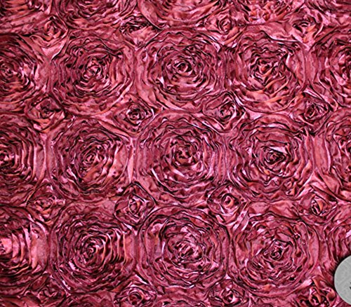 Satin Fabric Rosette BURGUNDY / 54" Wide / Sold by the Yard