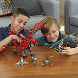 LEGO NINJAGO Masters of Spinjitzu: Firstbourne 70653 Ninja Toy Building Kit with Red Dragon Figure, Minifigures and a Helicopter (882 Pieces) (Discontinued by Manufacturer)