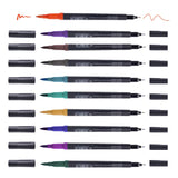 Dual Markers Brush Pen, Calligraphy Point Coloring Marker Ink Pens, 24 Pack Brush and Fine Tip Art Markers for Hand Lettering Coloring Book Sketching Taking Writing Planning Art Project