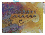Zimal Full 5D DIY Diamond Painting"Colorful Guitar" 3D Diamond Painting Round Rhinestone Diamond Painting Embroidery Cartoon 11.8 x 15.8 Inch