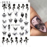 4 Sheets Color Butterfly Nail Stickers for Nail Arts, 3D Nail Decals Self-Adhesive Nail Art Supplies for Nail Designer, Nail Tattoos for Women Girls, pegatinas para uñas with Stars Patterns Nails Accessories.