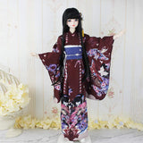 BJD Doll Clothes Japanese Style Kimono Yukata for SD BB Girl Ball Jointed Dolls,A,1/3