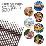 Nicpro Micro Detail Paint Brush Set,15 Tiny Professional Miniature Fine Detail Brushes for