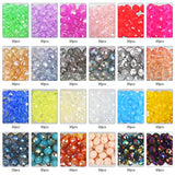 NITOPUPU 720Pcs Crystal Glass Beads for Jewelry Making Kit, 24 Colors 8mm Gemstone Beads for DIY Crafts, Round Shaped Beads for Bracelets Making Decoration