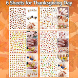 TailaiMei 18 Sheets Holiday Nail Stickers, Halloween Christmas Thanksgiving Day Seasonal Nail Art Decals for Fall and Winter DIY Nail Decorations