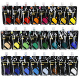 MEEDEN Acrylic Paint Set of 24 Colors/Pouches (120 ml/4.06 oz.) Vibrant Colors Rich Pigments Non-Toxic Acrylic Paint, Nice Gift for Artists, Hobby Painters & Art Students