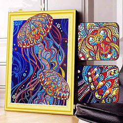 5D DIY Special Shaped Diamond Painting Kit, 15.7X 11.8 Inch Crystal Rhinestone Diamond Embroidery Paintings Pictures Arts Craft for Home Wall Decor