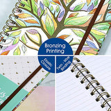 Journal/Ruled Notebook- Ruled Journal with Premium Thick Paper, 6.3" x 8.4", Hardcover with Back Pocket + Bookmark + Round Corner Paper + Banded - Lucky Tree