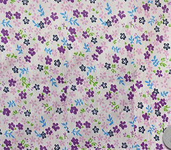 Polycotton Fabric Printed LOBELIA PURPLE / 60" Wide / Sold by the Yard