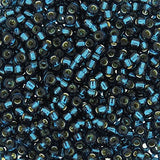 Miyuki Round Seed Bead Size 8/0 22g-tube Silverlined Blue Zircon