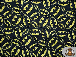 100% Cotton Print Fabric Batman Logo Packed/45 Wide/Sold by The Yard SC-253/FABRIC Empire