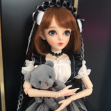 Y&D 1/3 BJD Doll Full Set 60CM 23.6inch Ball Jointed SD Dolls Children Toys with Clothes Socks Shoes Wig Makeup Best Birthday Gift for Girl,A