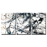 wall26 - 3 Piece Canvas Wall Art - Abstract Art Creative Background. Hand Painted Background. - Modern Home Decor Stretched and Framed Ready to Hang - 16"x24"x3 Panels