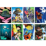 WOMFUI Castle in the Sky Posters and Prints 8PCS Popular Anime Posters Canvas Wall Art