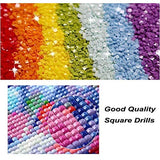 DIY 5D Diamond Painting by Number Kit, Full Diamond Colorful Vase Table Coffee Rhinestone Arts Craft for Canvas Wall Decor