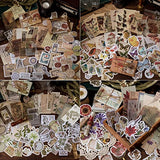 240 Pieces Vintage Scrapbooking Stickers, DIY Decorative Plants Dried Pressed Flowers Butterfly Floral Nature Retro Paper Stickers for Collection and Diary Embellishment Supplies