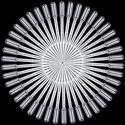 110pcs 3ml Pipette, Teenitor Top Quality Disposable Pipettes Graduated Transfer Pipettes 3ml Eye Dropper for Essential Oil Pipette Makeup Tool