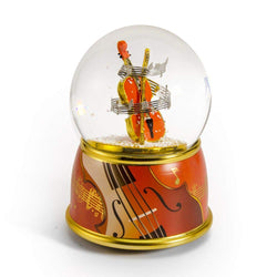 Music Theme Violin with Painted Base Musical Water/Snow Globe - Over 400 Song Choices - 0 Holy Night