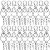 Hestya 200 Pieces Metal Key Chains Set Including 50 Pieces Lobster Claw Clasps, 50 Pieces Key Chain