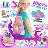 Alpine Summit Unicorn Slime Kit Supplies Stuff for Girls Making Slime [Everything in One Box] Includes Unicorn Backpack and Friendship Rings