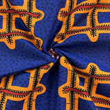 African Print Fabric Cotton Print 44'' wide Sold By The Yard (90150-1)