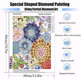 Mandala Diamond Art Painting Kits for Adults - Special Shaped Diamond Dots Paintings for Beginners, 5D Paint with Diamonds Pictures Gem Art Painting Kits DIY Adult Crafts Diamond Art Project Kits