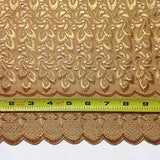 Cotton Eyelet Floral Embroidery Fabric 44 (Gold)