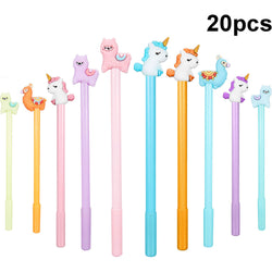 20 Pieces Cartoon Animal Pens, Including Alpaca Pens Unicorn Pens and Sheep Camel Gel Pen for Office School Supplies