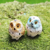 Danmu 4pcs Resin Mini Owls Miniature House Fairy Garden Micro Landscape Home Garden Decoration Plant Pots Bonsai Craft Decor