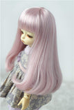 Doll Wigs JD319 6-7inch 16-18CM 1/6 YOSD Wigs Synthetic Mohair Long Slight Curly BJD Hair (Grey Mix Pink)