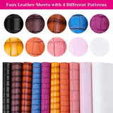 Faux Leather, Shynek 25 Faux Leather Sheets for Earrings Include 4 Style Embossed Leather Fabric Sheets for Earring Making, Wallet and DIY Sewing Craft (6.3" x 8.3")