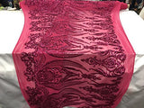 FUCHSIA Empire Design Embroider With Sequins On A Mesh-prom-nightgown-By Yard.