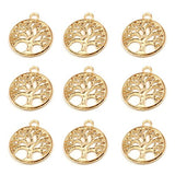 Y&Y Star 20mm Lovely Round Lotus Flower Charms Pendants DIY Antique Charms Pendant for Crafting